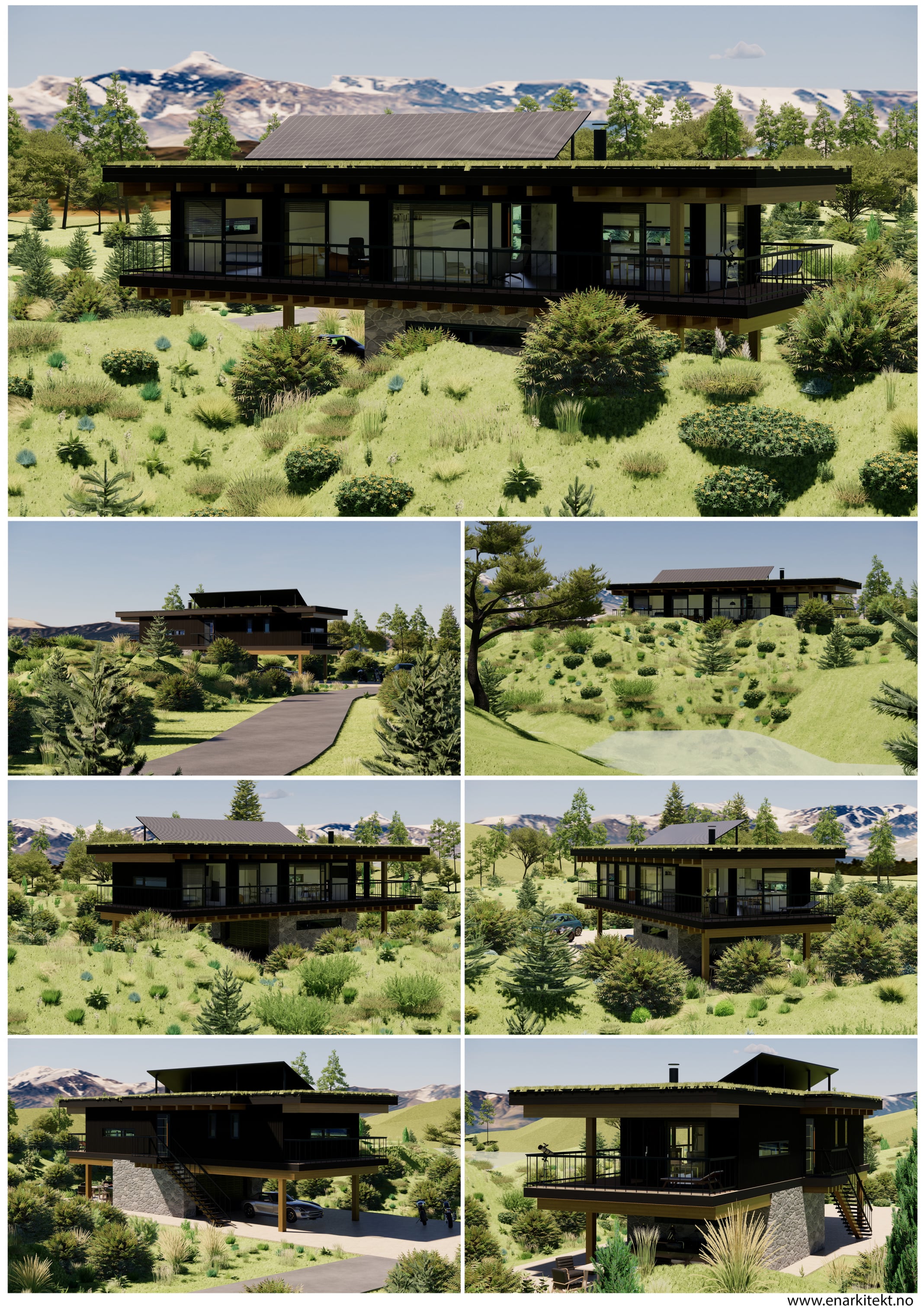 Fritidsbygg i naturen - Utvendig dag